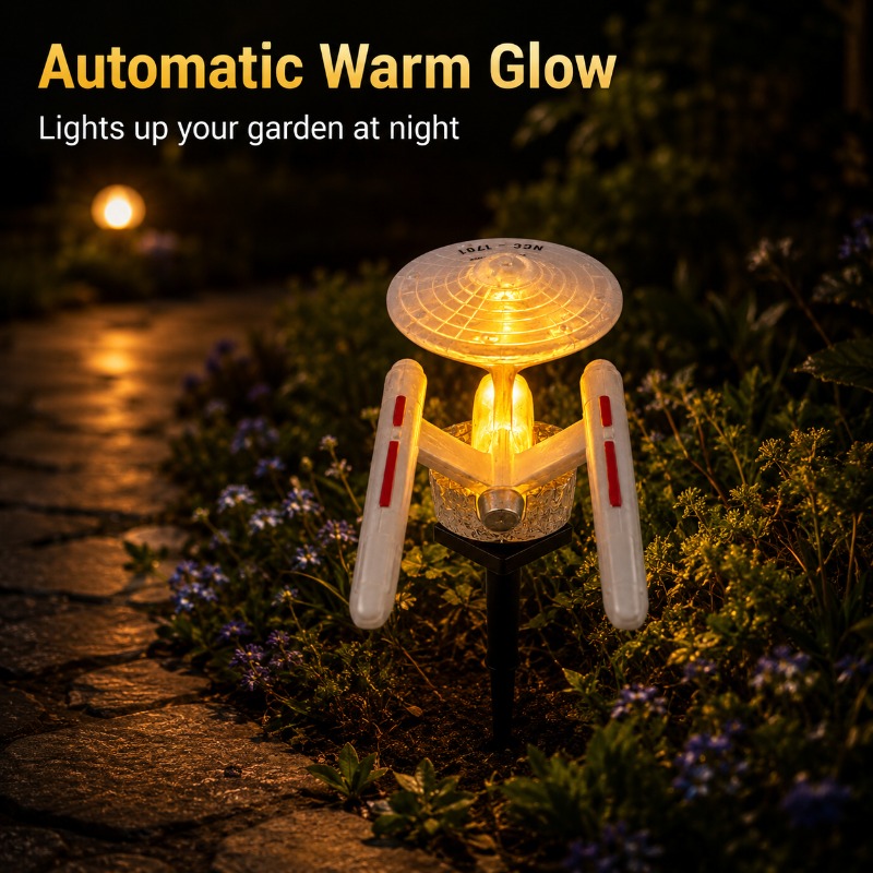 스타 트렉 USS 엔터프라이즈 솔라 가든 스테이크 라이 - Outdoor Lighting Company 리뷰 및 가격