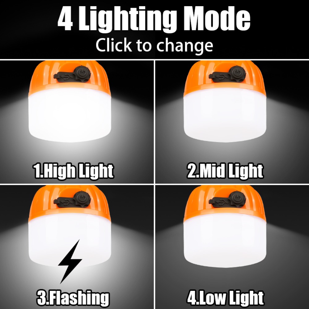 휴대용 미니 캠핑 램프 4가지 조명 모드, 후크 포함, - Outdoor Lighting Battery 리뷰 및 가격