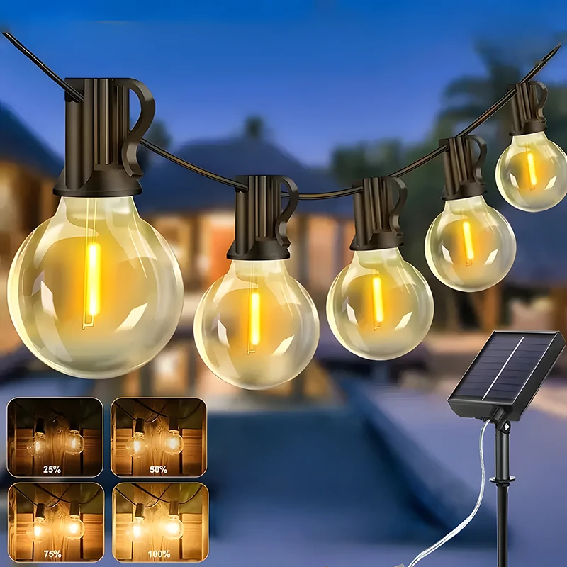 G40 LED 태양광 글로브 LED 스트링 라이트 야외 - String Light Bistro 리뷰 및 가격