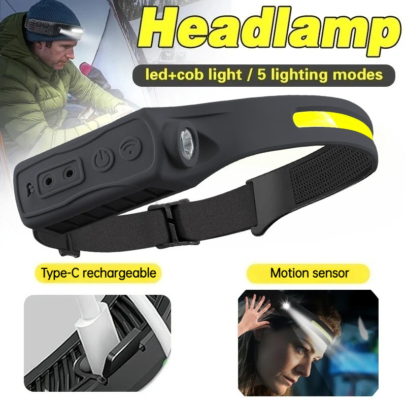 강력한 COB LED 센서 헤드램프 충전식 헤드 손전등 - Outdoor Lighting Sensor 리뷰 및 가격