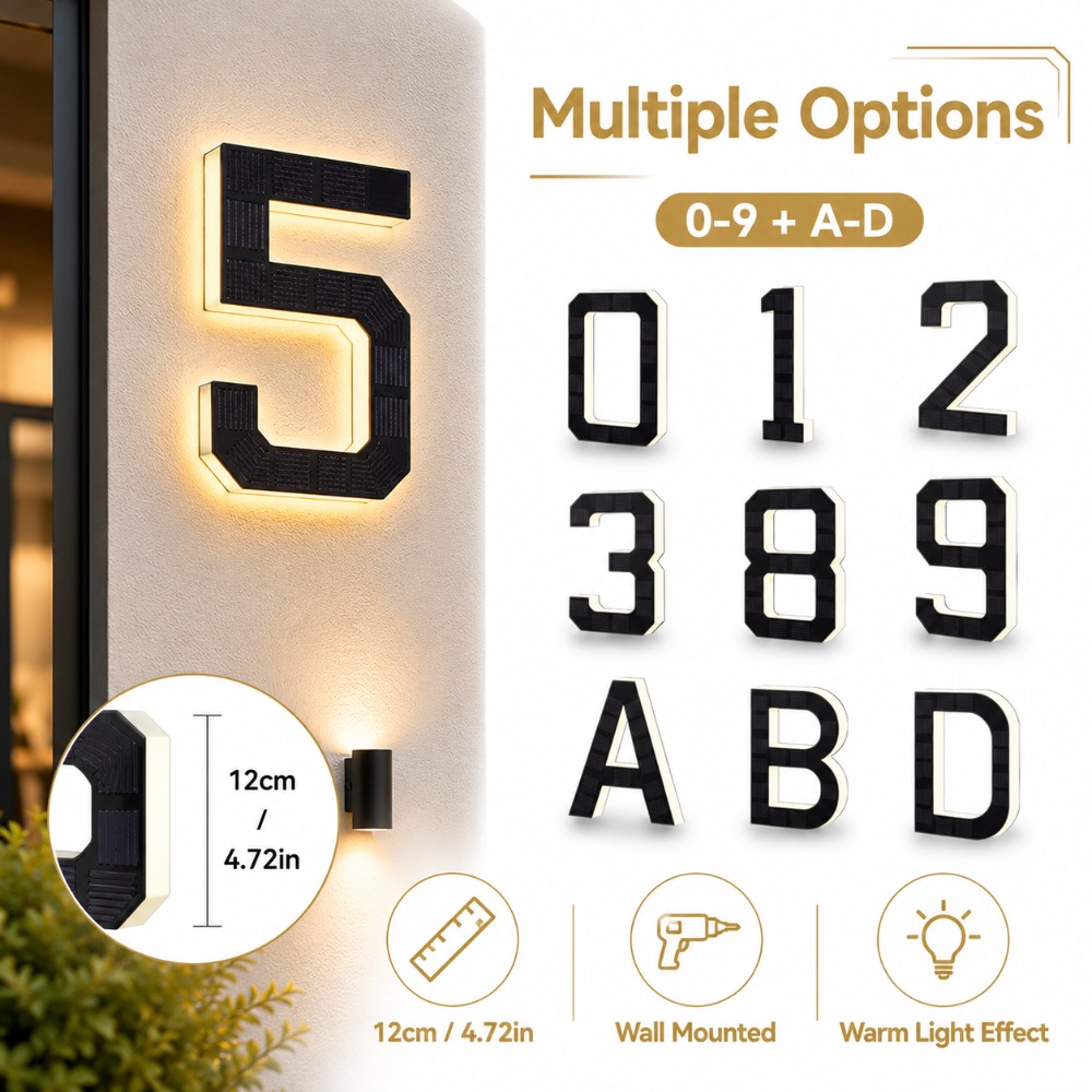 태양광 LED 집 번호 표시등 방수 라이트 센서 주소판 - Outdoor Lighting For Front Of House 리뷰 및 가격