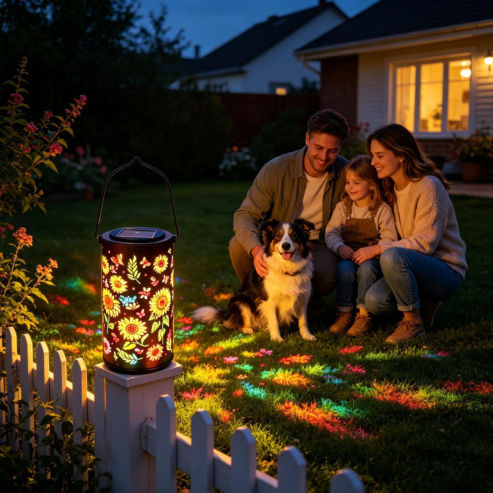 해바라기 태양광 랜턴, 방수 금속 다채로운 해바라기 태 - Outdoor Lighting Battery 리뷰 및 가격