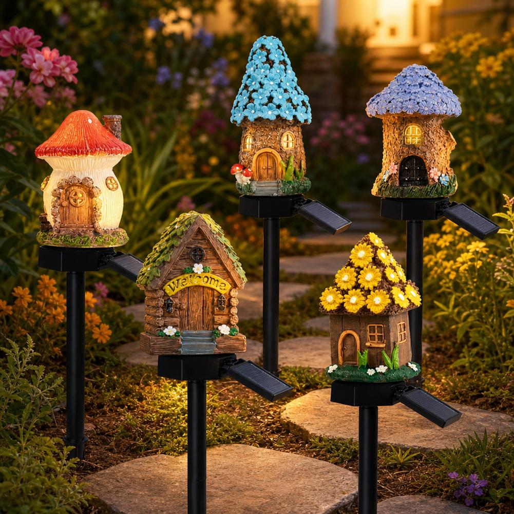 LED 태양광 잔디등 다용도 미니어처 요정집 태양열 야 - Outdoor Lighting For Front Of House 리뷰 및 가격