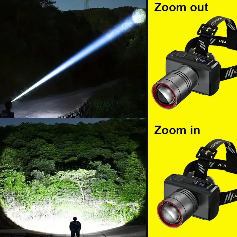 2026 LED 디지털 충전식 헤드램프 초강력 헤드 L - Outdoor Lighting Sensor 리뷰 및 가격