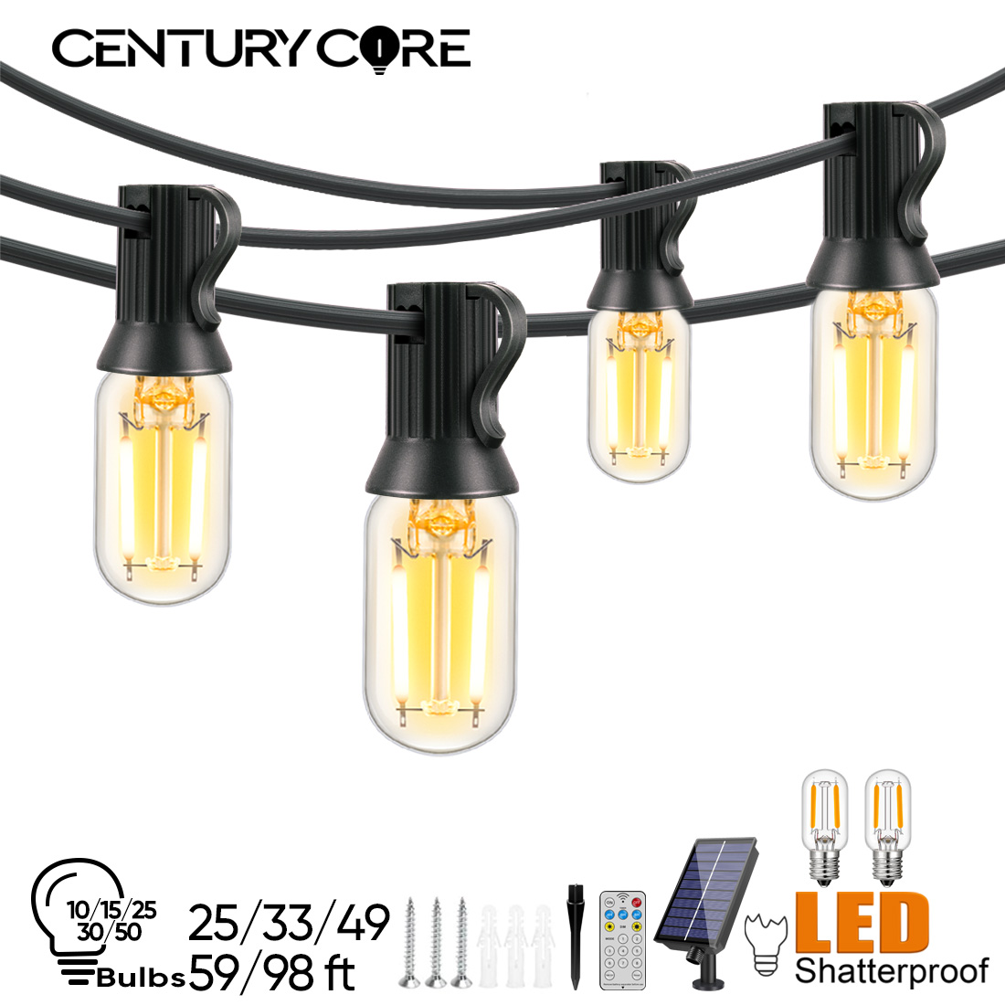 LED T22 태양 문자열 조명 8 모드 정원 문자열  - String Light Bistro 리뷰 및 가격
