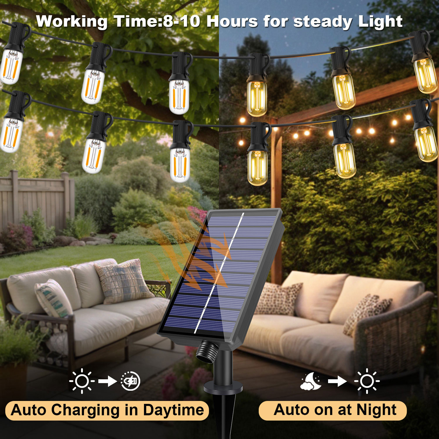 LED T22 태양 문자열 조명 8 모드 정원 문자열  - String Light Bistro 리뷰 및 가격
