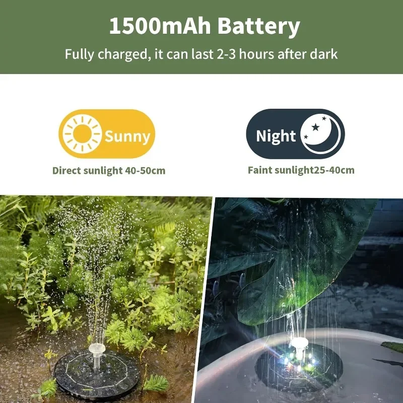 LED 조명 태양열 분수 조명, 회전 분수, 워터 펌프 - Outdoor Lighting Company 리뷰 및 가격