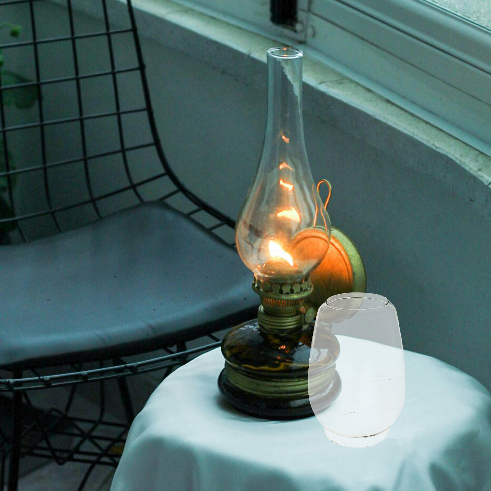 2Pcs 스타일 오일 램프 쉐이드 유리 굴뚝 램프 교체 - Outdoor Lighting Glass Replacement 리뷰 및 가격