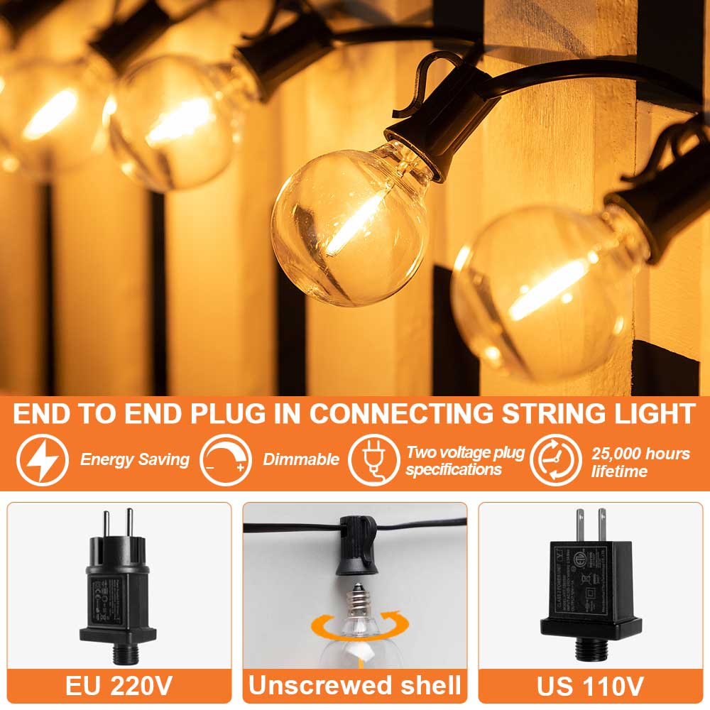 G40 LED 스트링 라이트 E12 DC24V 광범위  - String Light Bistro 리뷰 및 가격