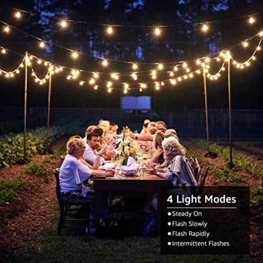 태양광 야외 스트링 조명 파티오 비스트로 조명, 25피 - String Light Bistro 리뷰 및 가격