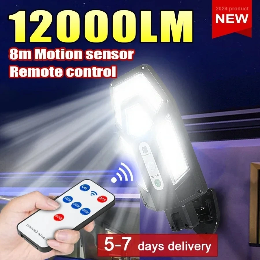 12000LM 강력한 태양광 벽등 리모컨 포함 실외 I - Outdoor Lighting Company 리뷰 및 가격