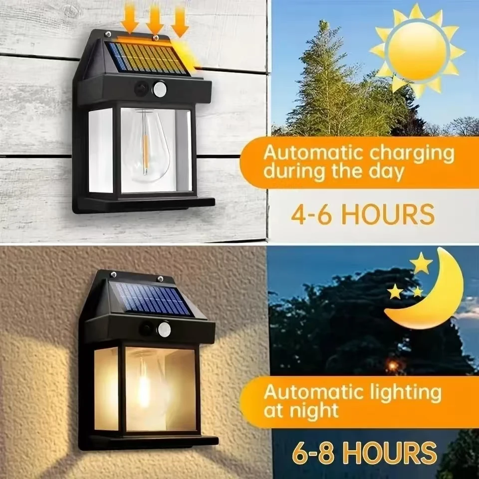 야외 태양광 텅스텐 벽등, 모션 센서 내장, IP65  - Outdoor Lighting Construction 리뷰 및 가격