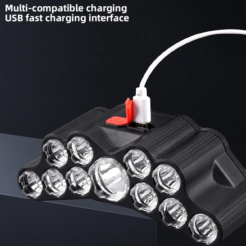 11 LED 전조등 강한 빛 헤드 램프 Type-C 충 - Outdoor Lighting B&Q 리뷰 및 가격