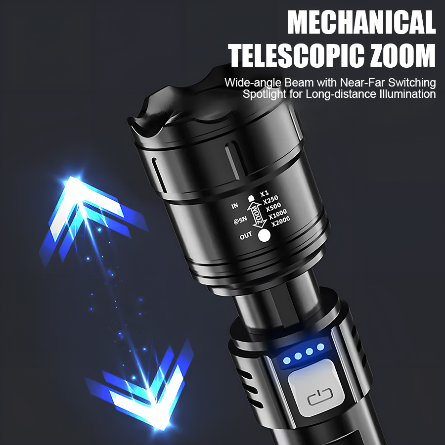고출력 P50 LED 손전등 USB 충전식 줌 핸드헬드 - Outdoor Lighting B&Q 리뷰 및 가격
