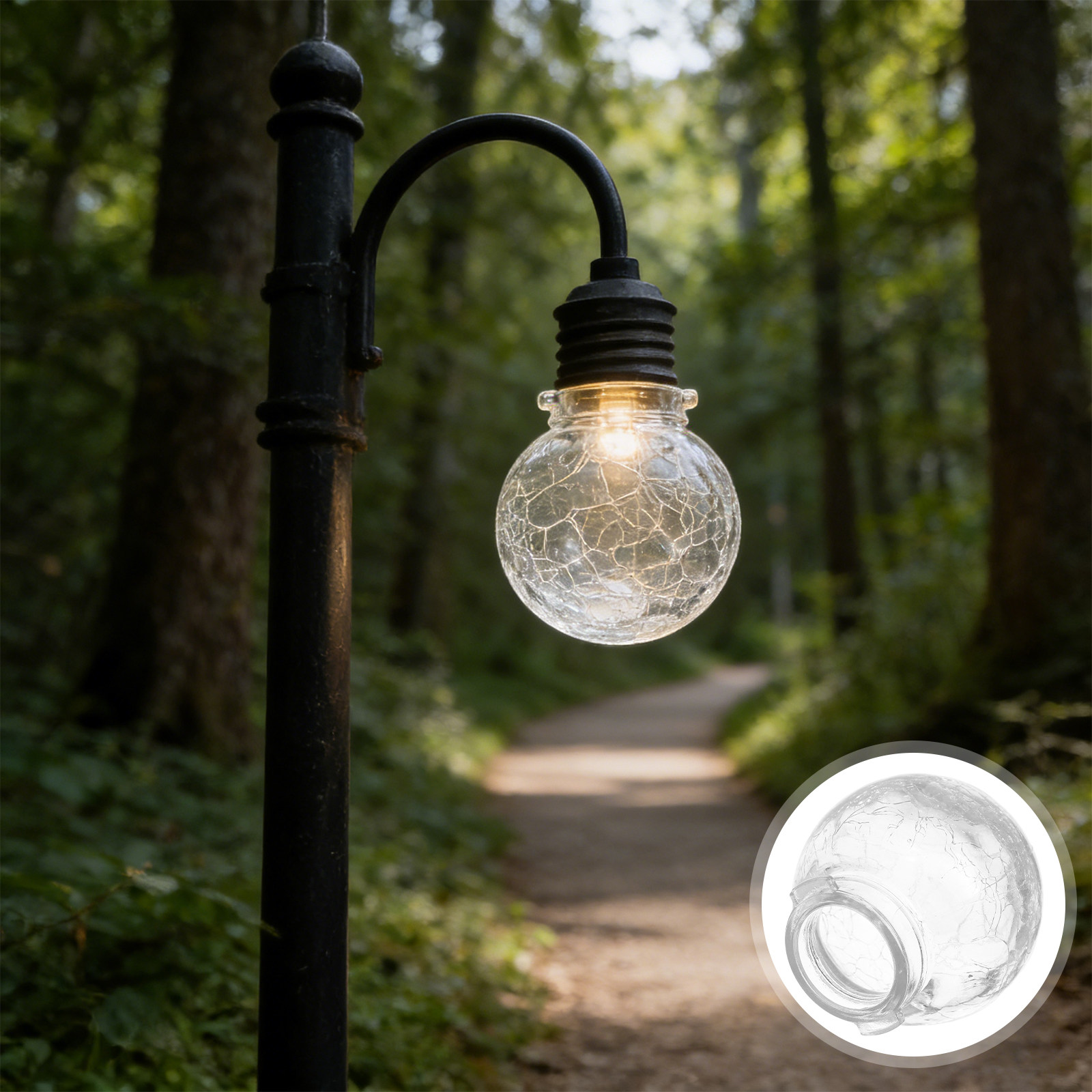 8개입 야외용 유리 글로브 램프 쉐이드 크랙클 마감 6 - Outdoor Lighting Glass Replacement 리뷰 및 가격