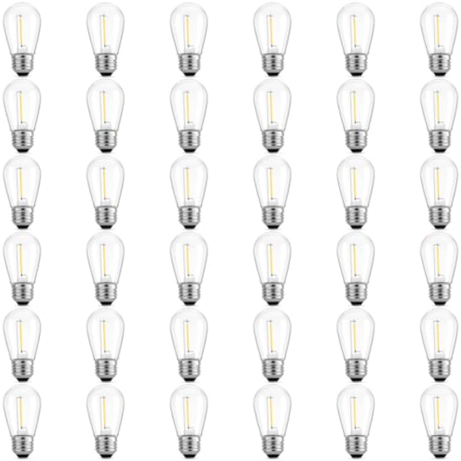36팩 S14 LED 전구(야외 스트링 조명용), 파티 - Outdoor Lighting Battery 리뷰 및 가격