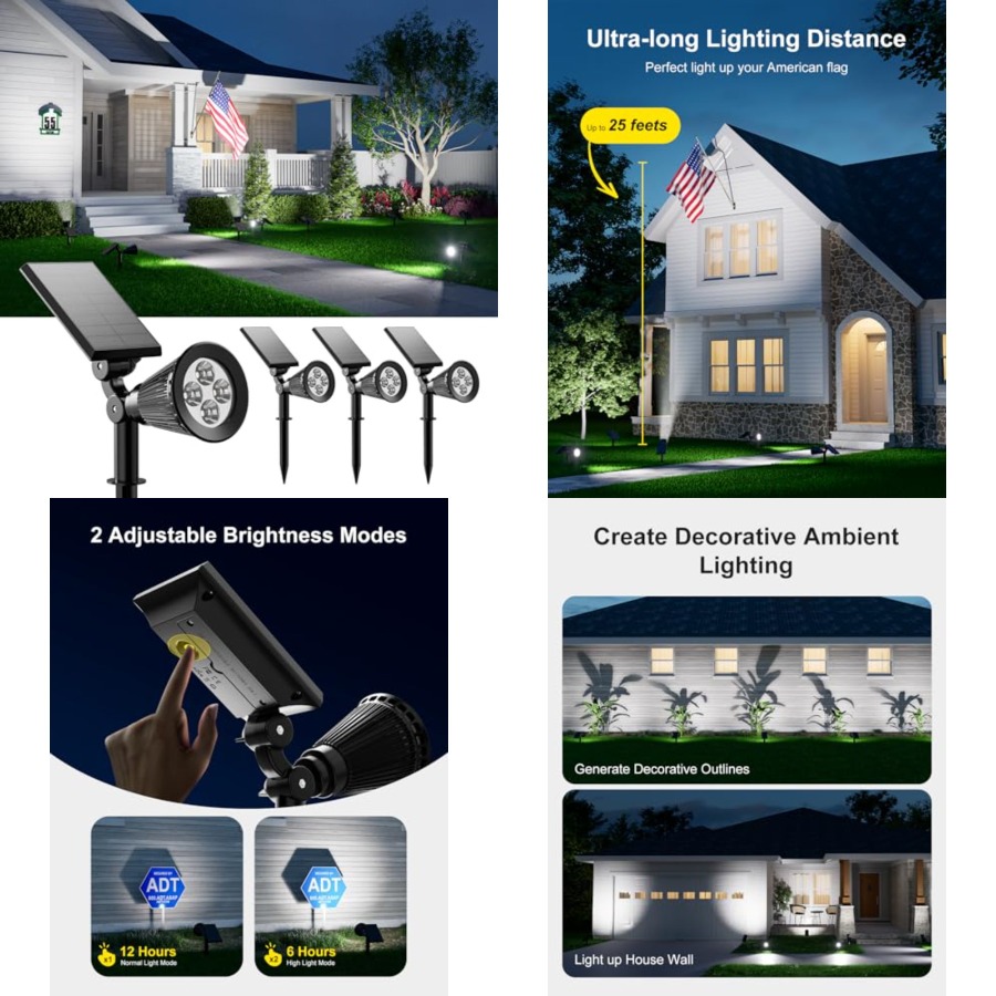 태양광 스포트라이트, 야외 방수, 나무, 조각상, 꽃, - Outdoor Lighting And Landscape 리뷰 및 가격