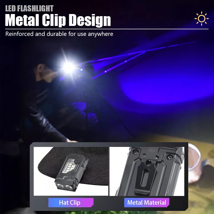 미니 키체인 EDC 손전등 - 펜 클립과 모자 클립이  - Outdoor Lighting B&Q 리뷰 및 가격