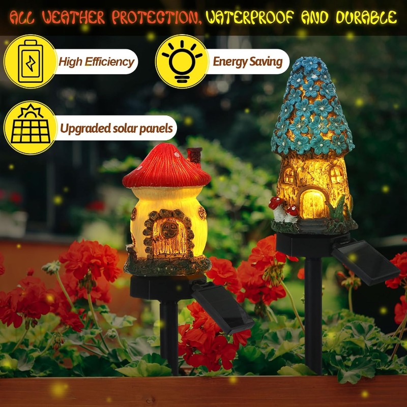 새로운 태양광 수지 꽃집 조명, 안뜰 장식 조명, 잔디 - Outdoor Lighting For Front Of House 리뷰 및 가격
