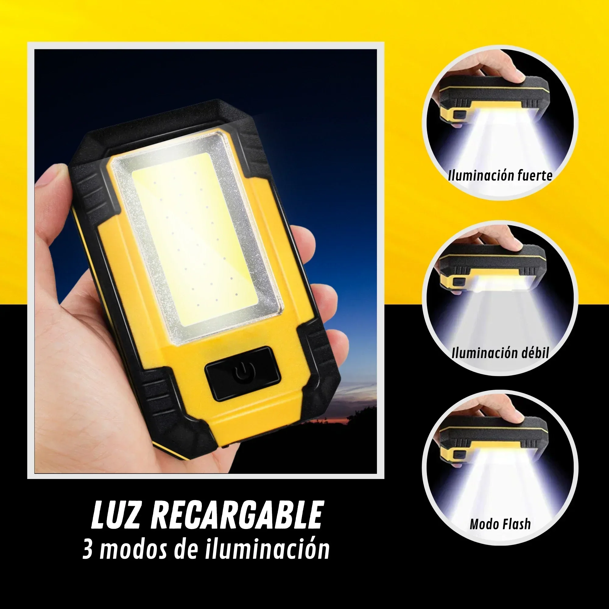 휴대용 4000mAh 충전식 작업등 초강력 COB 손전 - Outdoor Lighting B&Q 리뷰 및 가격