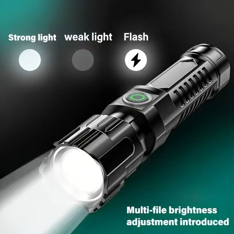 새로운 고출력 LED 손전등 USB 충전식 토치 내장  - Outdoor Lighting B&Q 리뷰 및 가격
