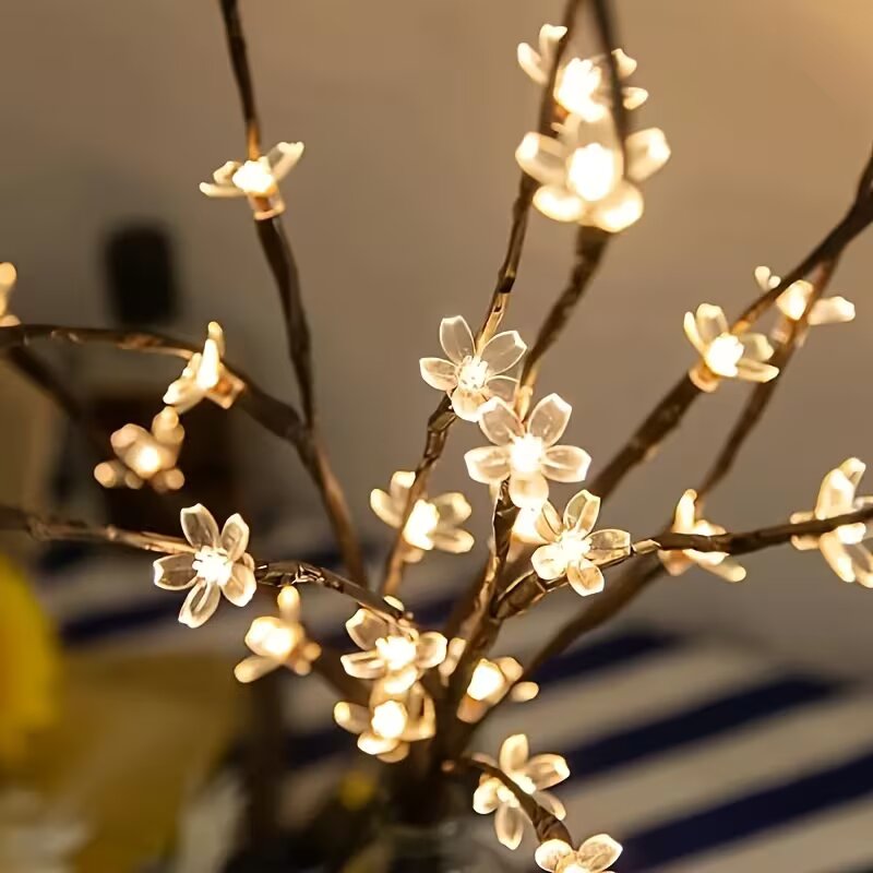 1/2PC 20LED 벚꽃 나무 가지 조명 실내외 홈  - Outdoor Lighting Battery 리뷰 및 가격