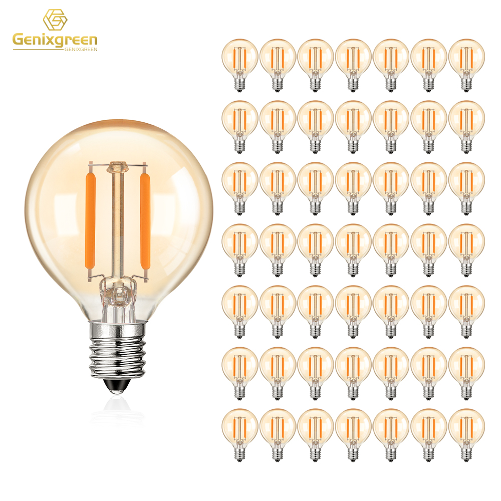 빈티지 글로브 골드 틴트 유리 전구, 1.5W LED  - Outdoor Lighting Replacement Parts 리뷰 및 가격