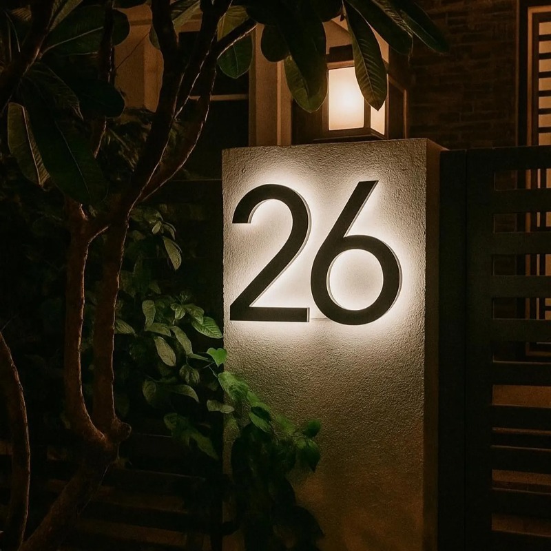 LED 현대 주택 번호, 방수 야외 조명 주소 번호 표 - Outdoor Lighting For Front Of House 리뷰 및 가격