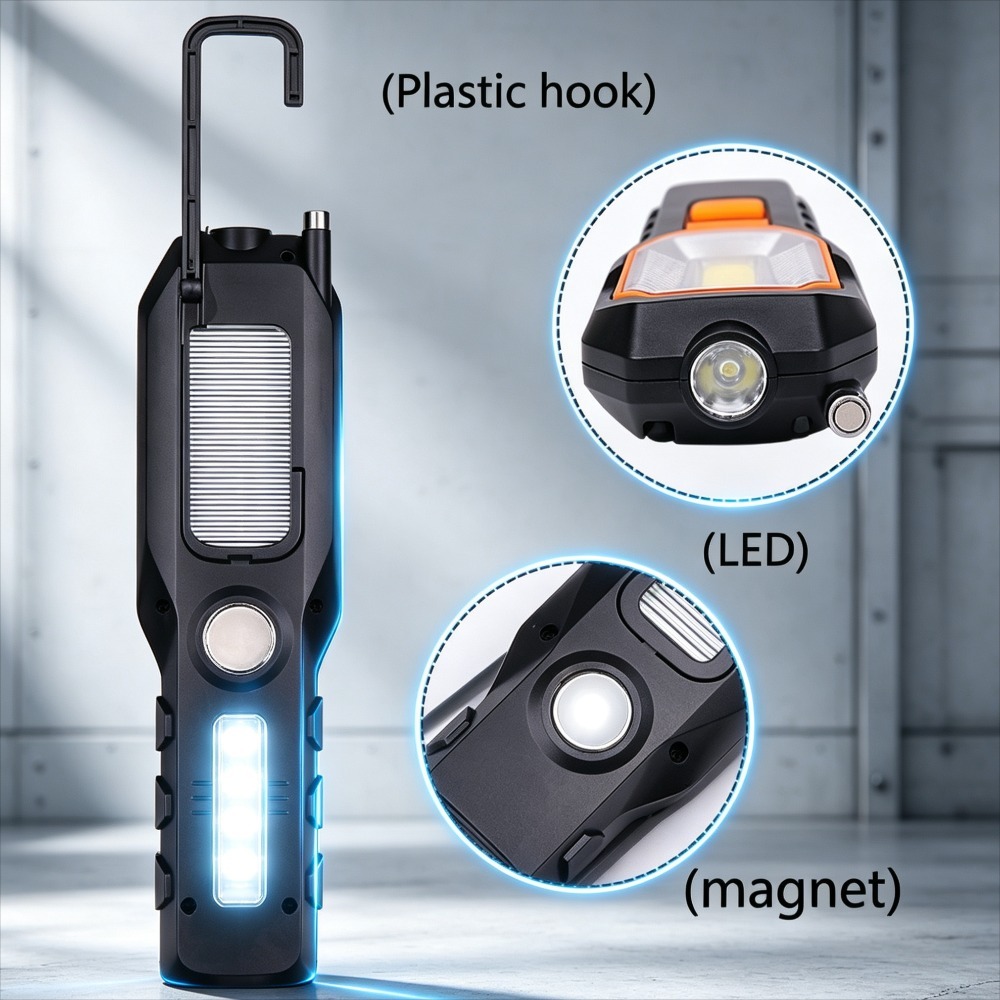 새로운 LED 작업등 내장 배터리 USB 충전식 자석  - Outdoor Lighting Battery 리뷰 및 가격