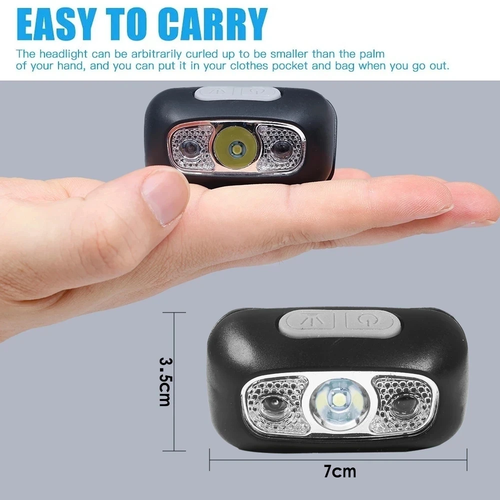 강한 빛 헤드램프 휴대용 LED 센서 헤드램프 USB- - Outdoor Lighting Sensor 리뷰 및 가격