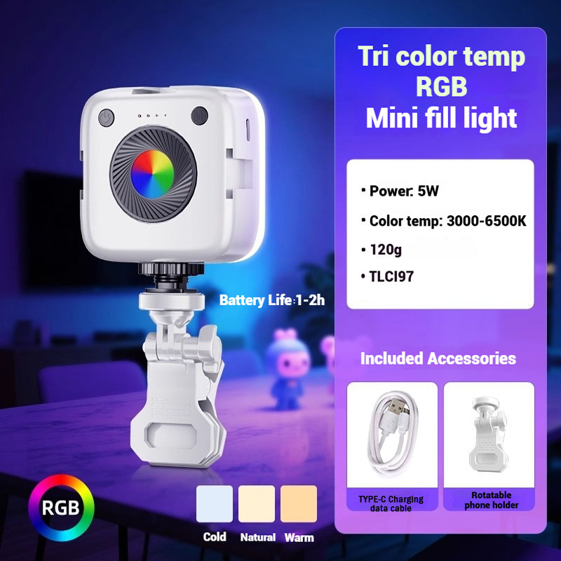 미니 RGB LED 비디오 필 라이트 충전식 휴대용 카 - Outdoor Lighting Video Shooting 리뷰 및 가격