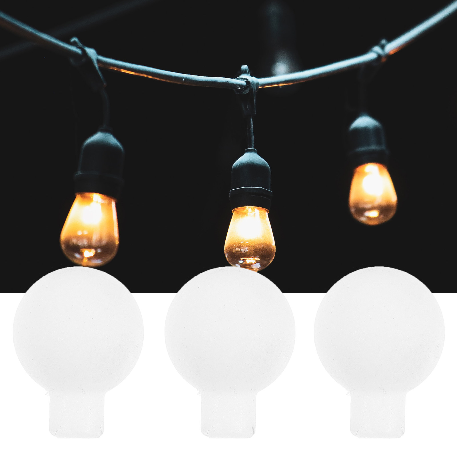 100개 무광 유리 모양 빈 글로브 전구, 스트링 라이 - Outdoor Lighting Glass Replacement 리뷰 및 가격