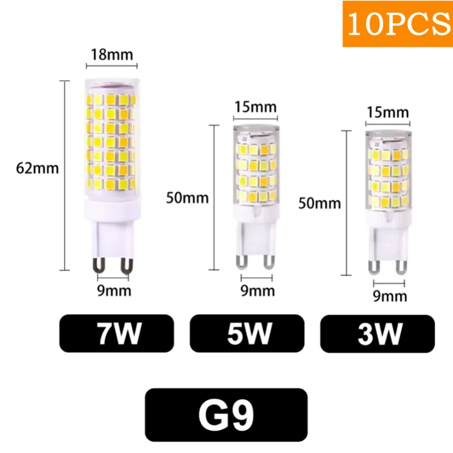 10PCS 7W 5W 3W 가장 밝은 G9 LED 램프 - Outdoor Lighting Replacement Parts 리뷰 및 가격