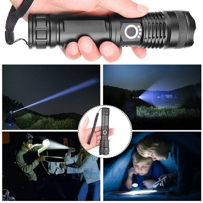고출력 XHP70 LED 손전등 USB-C 충전식 토치 - Outdoor Lighting B&Q 리뷰 및 가격